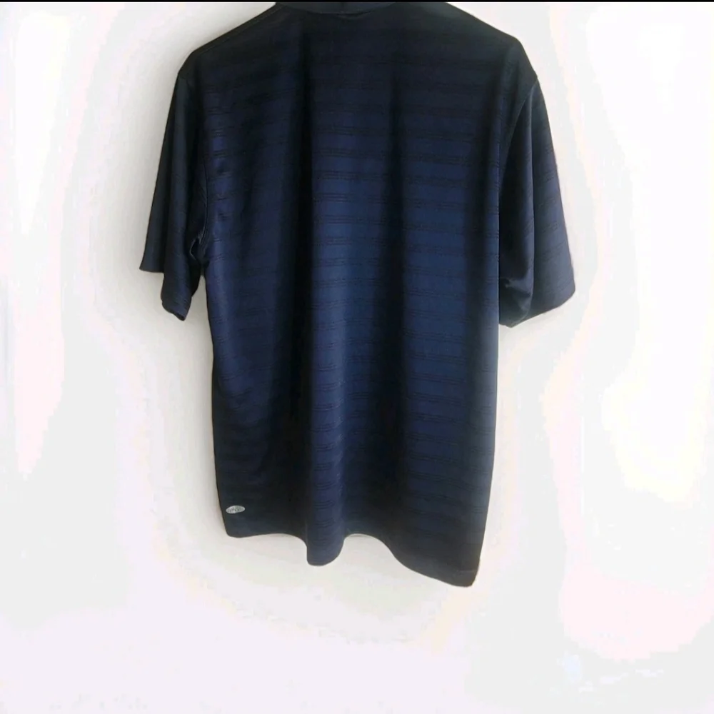 Adidas Virginia Cavaliers Polo L Navy Striped‎ Golf Shirt